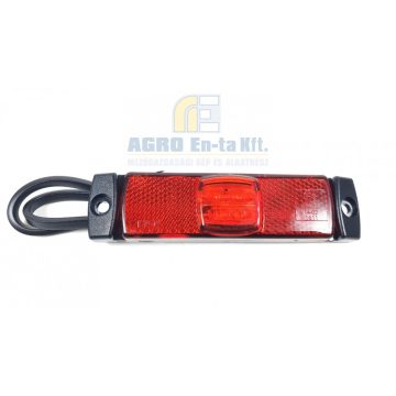 HELYZETJELZŐ LED PIROS (4 led) 130x32mm