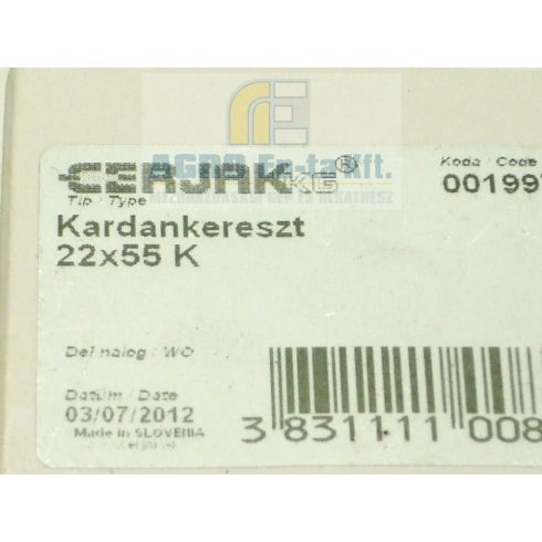 KARDÁNKERESZT mg.megh. 22x55