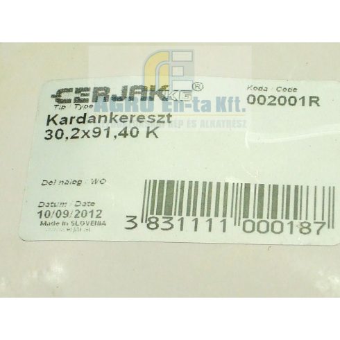 KARDÁNKERESZT mg.megh. 30,2x91,4