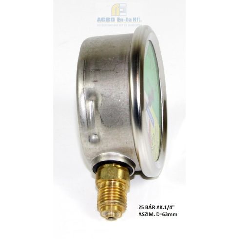 MANOMÉTER 0-5-20-25 BÁR (D=63mm) aszimetrikus