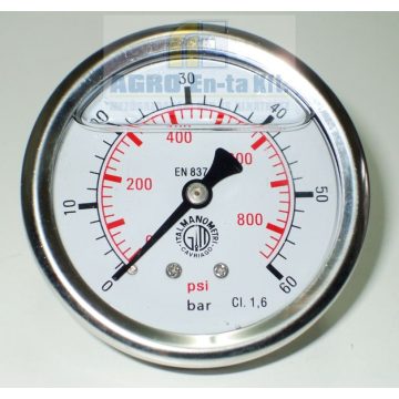 MANOMÉTER 0-60 BÁR HK.1/4" (D=63mm)