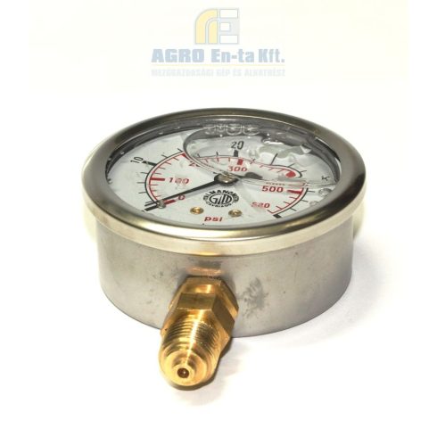 MANOMÉTER 0-40 BÁR AK.1/4" (D=63mm)