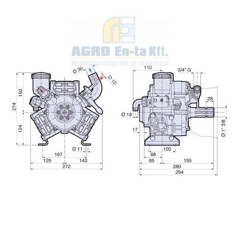 Permetező szivattyú AR503 AP/C 