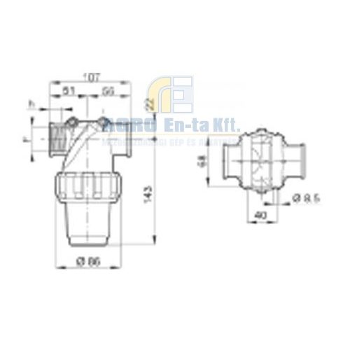 NYOMÓ SZŰRŐ ARAG 1" BM. 150-160L/MIN.