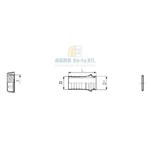 TÖMLŐVÉG EGYENES GY.1 1/2" D.25