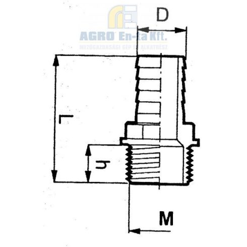 TÖMLŐVÉG EGYENES KM.1/2" D.16