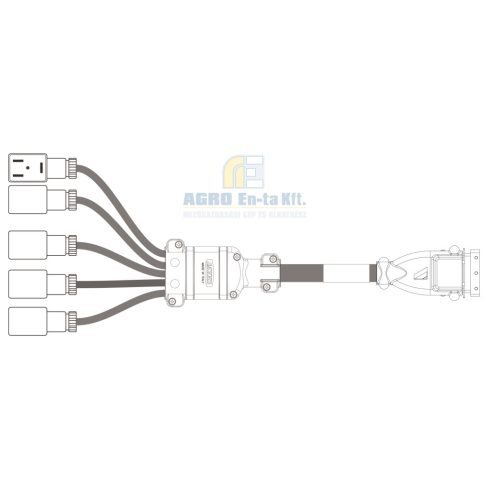 VÉGKÁBEL 2W+M(3W)+P 3m