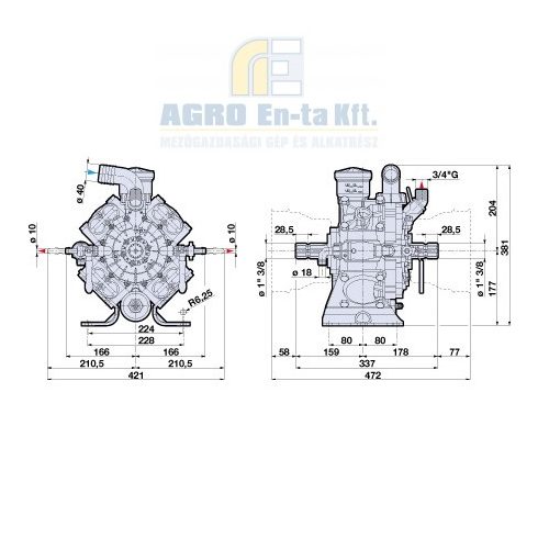 Permetező szivattyú AR 1064 AP/C