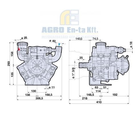 Permetező szivattyú AR 115 BP/C