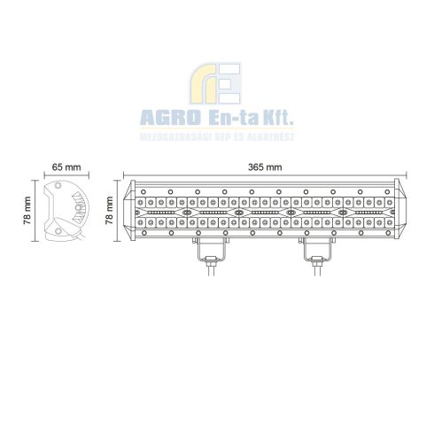 LED MUNKALÁMPA KOMBO - 9000 LUMEN, 9-32V + 0,25 m KÁBEL