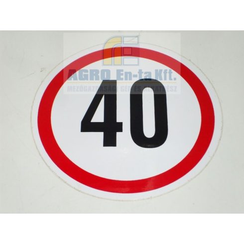 SEBESSÉGKORLÁTOZÓ MATRICA 25 VAGY 40 KICSI